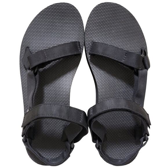 Teva Women Flatform Universal Platform Strappy Sandals Size US 10 Black/Black - Picture 3 of 5